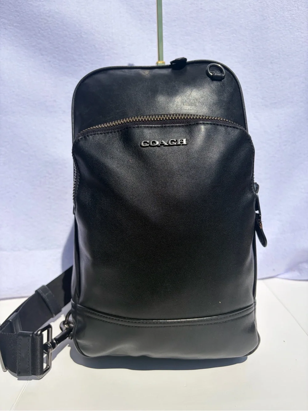 Coach Graham Pack in Smooth Black Leather (Style C2931)